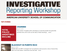 Tablet Screenshot of investigativereportingworkshop.org